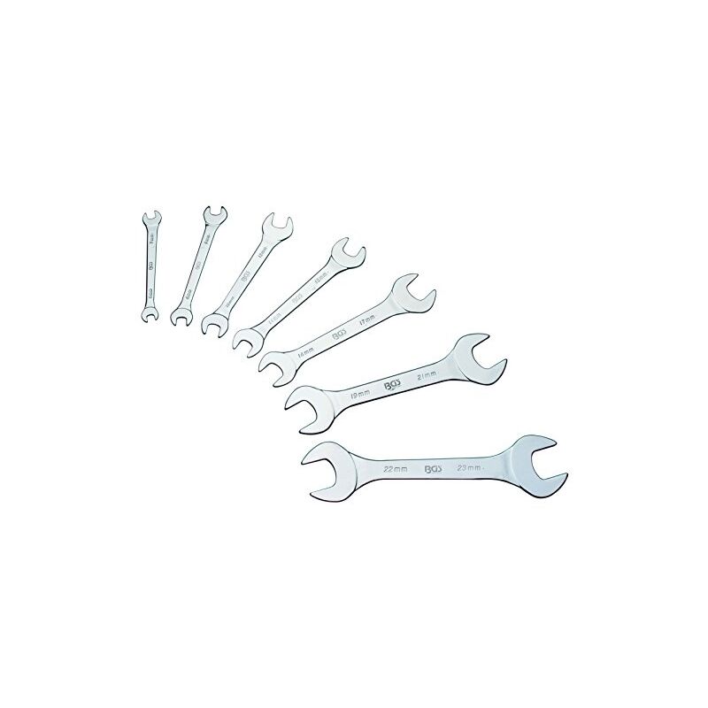 Bgs Technic - AD-9019 double clés mixtes, 6-23 mm, extra plat, 7 pièces