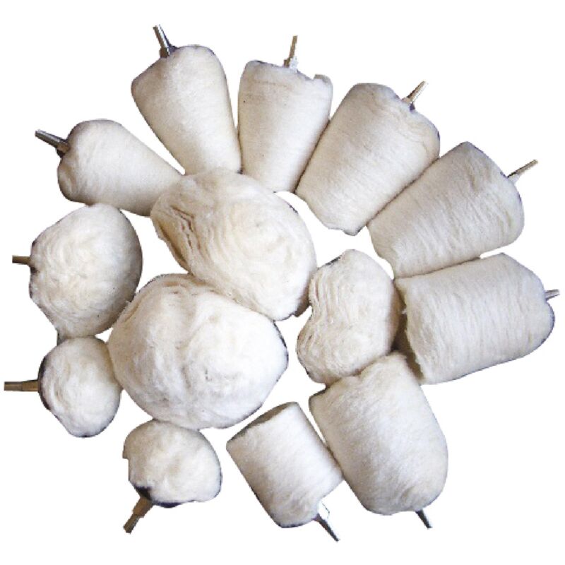 Bgs Technic - Assortiment de têtes de polissage 6,3 mm (1/4') 14 pièces