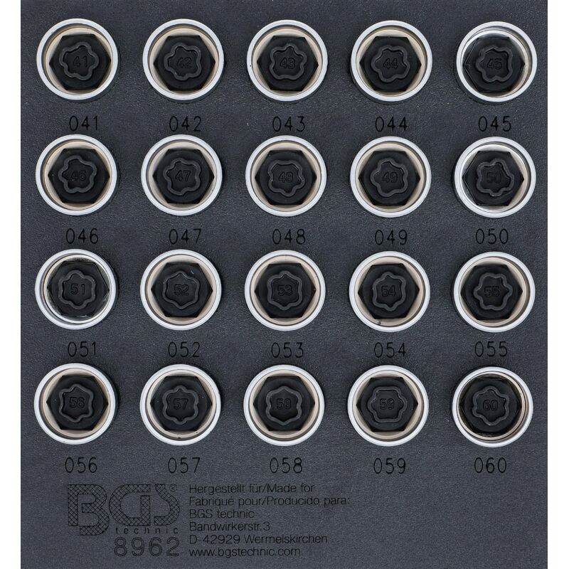 

BGS technic Bandeja para carro 1/6: Juego para tuercas de ruedas de BMW | 20 piezas