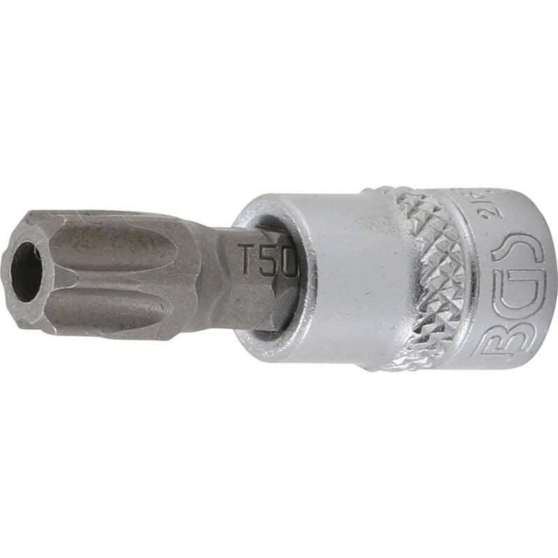Image of Bgs Technic - Bit-Einsatz Antrieb Innenvierkant 6,3 mm (1/4') T-Profil (für Torx) mit Bohrung T50