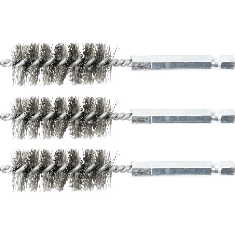 Bgs Technic - brosse en acier 18MM 6,3MM (1/4'') 3PIÈCES bgs 3078-18-S