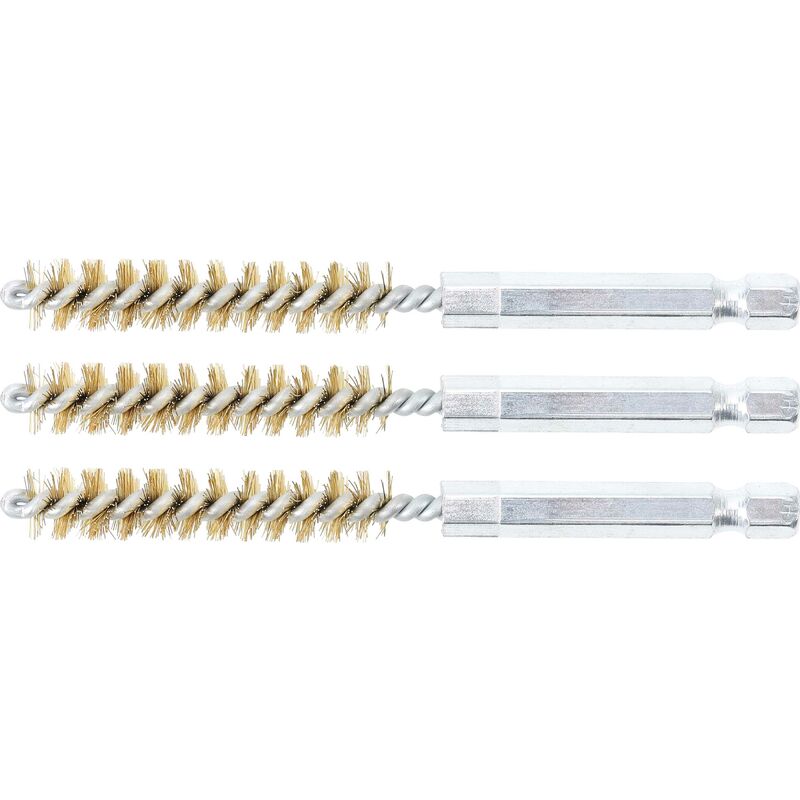 Brosse en laiton 9MM 6,3MM (1/4'') 3PIÈCES bgs 3078-9-M