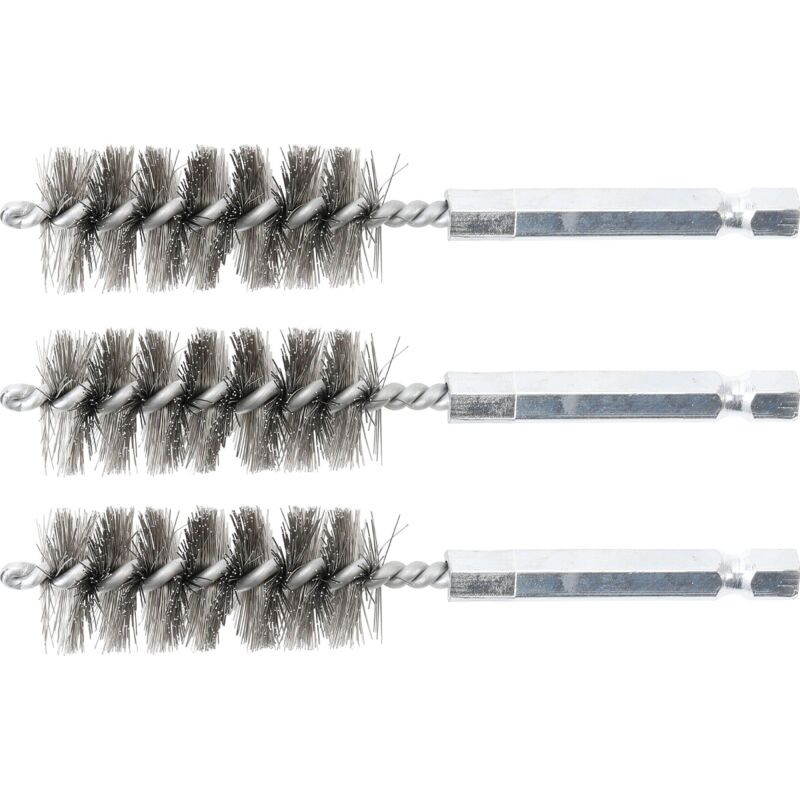 

Cepillo de acero | 18 mm | 6,3 mm (1/4') | 3 piezas - Bgs Technic
