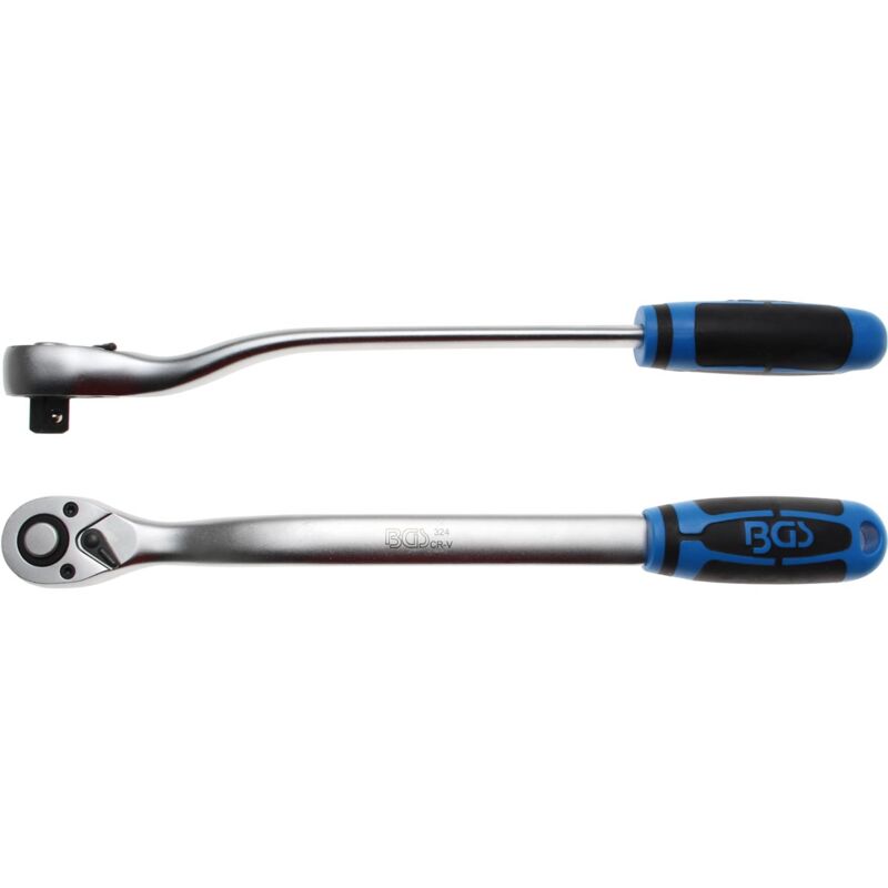 Chiave reversibile extra lunga quadrata 1/2 Lunghezza 380 mm - Bgs Technic