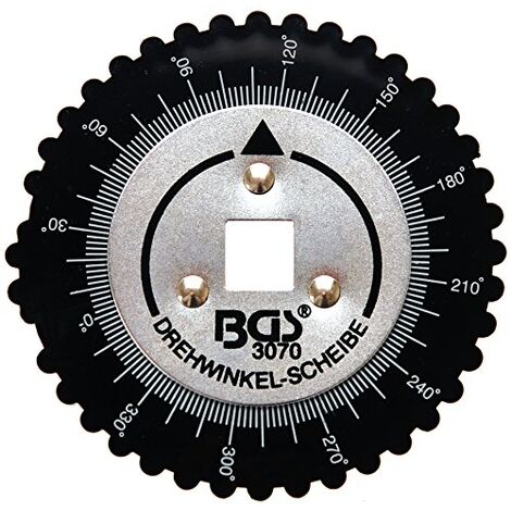 Bgs Technic – Clé dynamométrique 1/2' avec réglage angulaire – Échelle 90 mm Ø, 0-360° – Profil carré femelle 12,5 mm – Serrage précis
