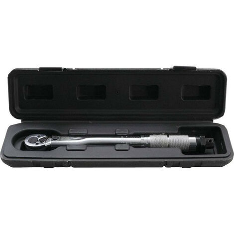 Bgs Technic – Clé dynamométrique à cliquet 1/4' (6.3mm) – Plage de réglage 2-24 Nm – Précision +/- 4% – Longueur 28 cm – Mallette de rangement incluse