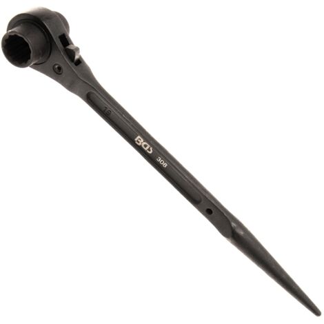 Bgs Technic – Cliquet de monteur 17 X 19 mm – Acier chrome-vanadium – Longueur 310 mm – Pour chantiers de construction et échafaudages