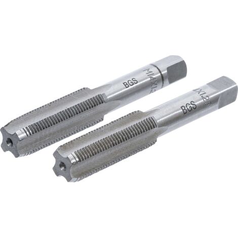 Bgs Technic – Coffret de 2 tarauds à refouler et à finir M14 x 1,25 – Acier à outils GCr15 – Filetage précis pour travaux professionnels - 1900-M14X1