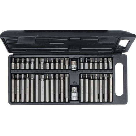Bgs Technic – Coffret de 40 embouts pour visseuse – Embouts 6 pans, Torx, multidents – Acier chrome-vanadium – Adaptateurs 1/2' et 3/8'