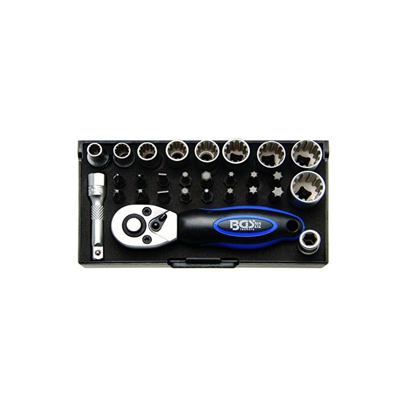 Bgs Technic - jeu de douilles 6.3 (1/4), 28 pcs.