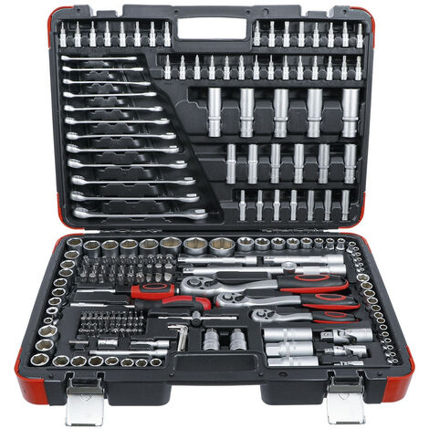 Bgs Technic – Coffret multi-outils 216 pièces – Douilles 1/4, 3/8, 1/2 – Acier chrome-vanadium – Pro Torque® pour mécanique et bricolage
