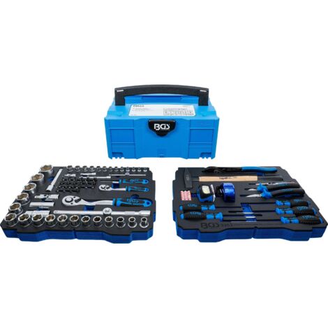Bgs Technic – Coffret multi-outils 77 pièces – Douilles 6,3 mm et 12,5 mm – Plastique ABS robuste – Système de transport Systainer