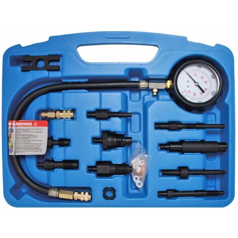 Bgs Technic – Compressiomètre professionnel pour moteur diesel – Manomètre 0-70 bar – Raccords adaptateurs inclus – Compatible avec véhicules diesel