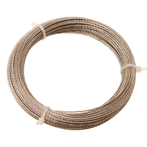 Bgs Technic – Corde à piano pour découpe de joints de pare-brise – 25 mètres – 3 fils d'acier tressés – Compatible avec divers outils de découpe