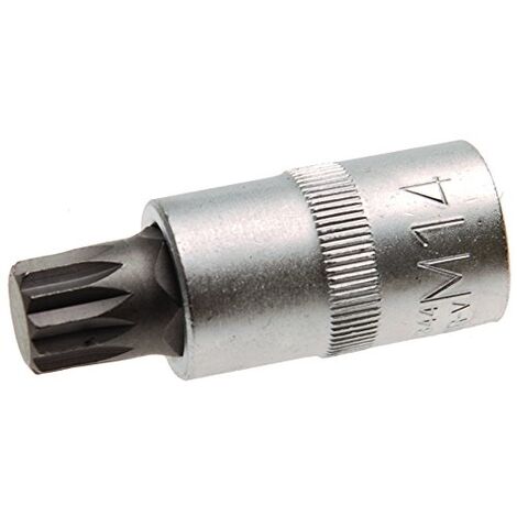 Bgs Technic – Douille 12,5 mm (1/2') M14 – Denture polygonale intérieure XZN – Acier chrome-vanadium – Longueur 55 mm – Usage professionnel