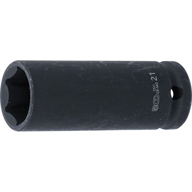 Bgs Technic - douille à choc 21 mm 1/2'' longue hexagonale
