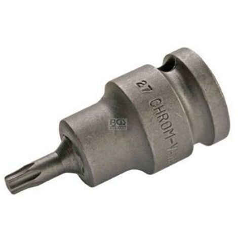 BGS TECHNIC - DOUILLE À CHOC TORX T-STAR MÂLE T27 1/2''