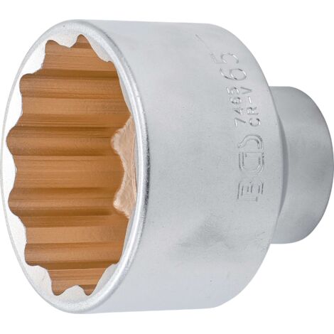 Bgs Technic – Douille pour clé douze pans 20 mm – Acier chrome-vanadium – Ouverture 65 mm – Pour usage professionnel et domestique