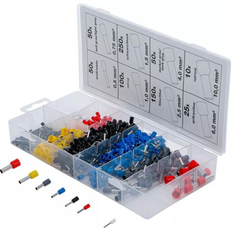Bgs Technic – Embouts isolés électriques assortis 0.5 à 10 mm² – 685 pièces – Compatibles multi-brins – Fixation raccord pour connexions sécurisées