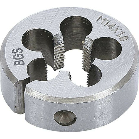 Bgs Technic – Filière M14 x 1.00 x 38 – Filetage métrique pas standard – Acier GCr15 pour filetages propres – Ø extérieur 38.1 mm