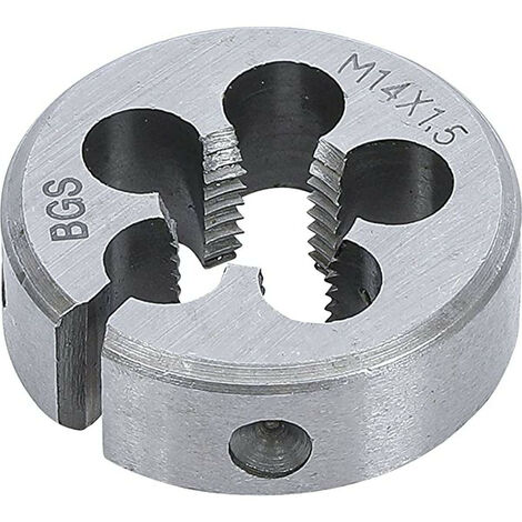 Bgs Technic – Filière M14 x 1.50 – Pas de vis métrique pas standard – Ø 38.1 mm – Acier spécial GCr15 pour filetages propres