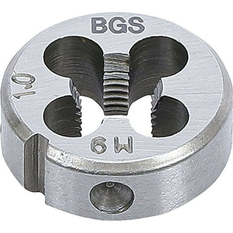 Bgs Technic – Filière M9 x 1.00 x 25 – Filetage métrique pas standard – Ø extérieur 25.4 mm – Épaisseur 9 mm pour filetages propres