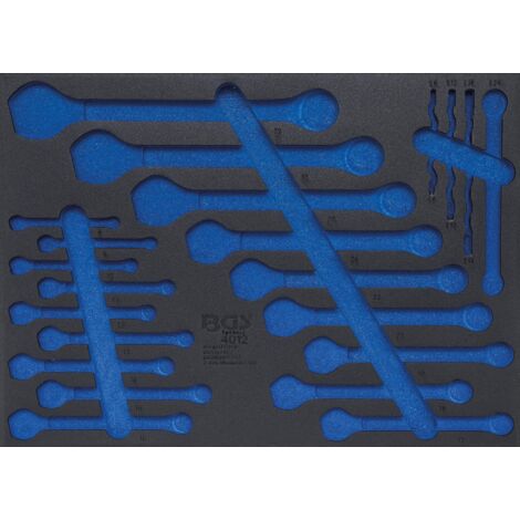 Bgs Technic – Garniture pour servante d'atelier 3/3 vide – Insert en mousse robuste pour outils – Compatible avec BGS art. 4012 – 40125