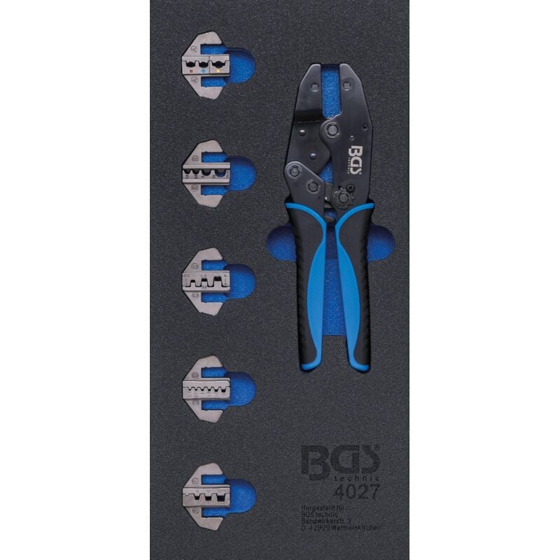 Insert de servante d'atelier 1/3 : Jeu de pinces à sertir avec 5 paires de mors