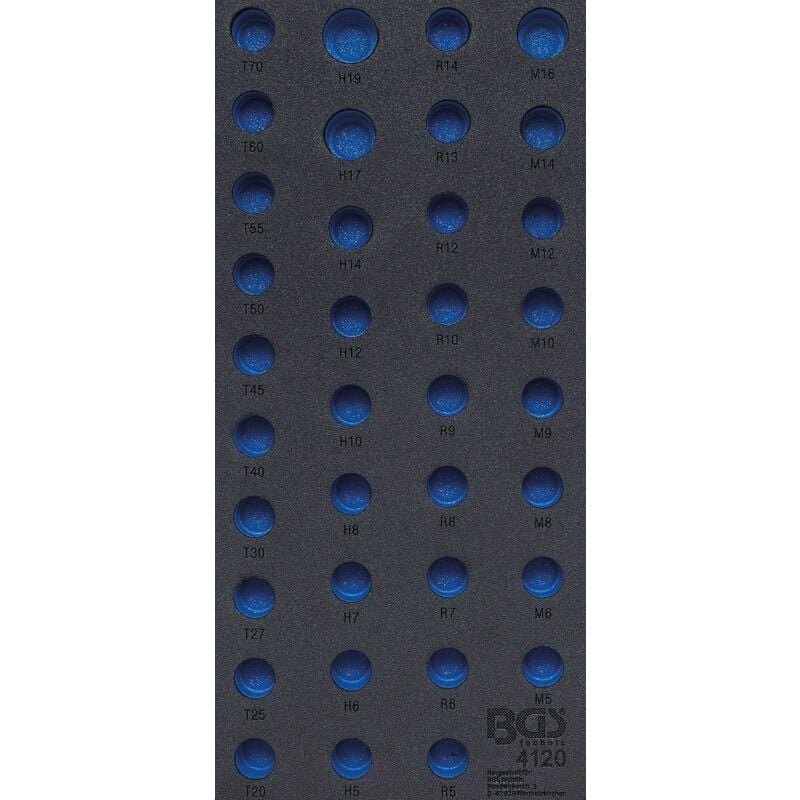 Bgs Technic - insert de servante d'atelier 1/3 vide pour art. 4120 bgs 4120-1