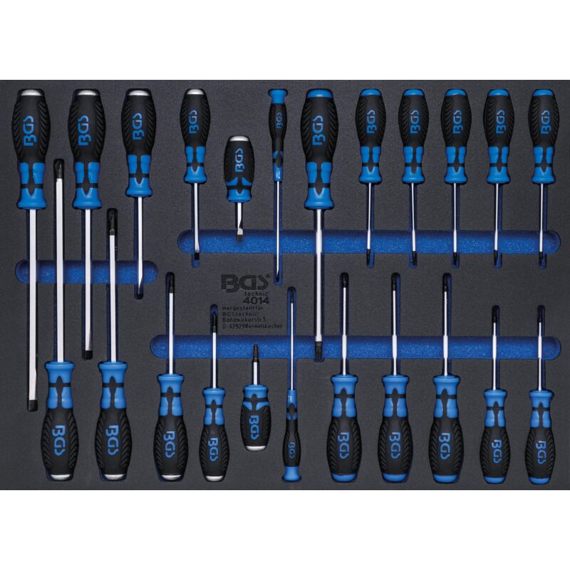 Bgs Technic - Insert de servante d'atelier 3/3 : Jeu de tournevis 23 pièces