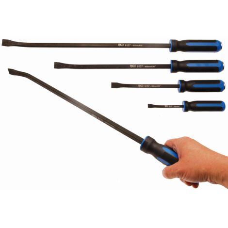 Bgs Technic – Jeu de 4 leviers mécaniques chrome vanadium – Poignées bi-composants pour confort – Dimensions 200/300/450/600 mm – Capsule métallique pour maillet