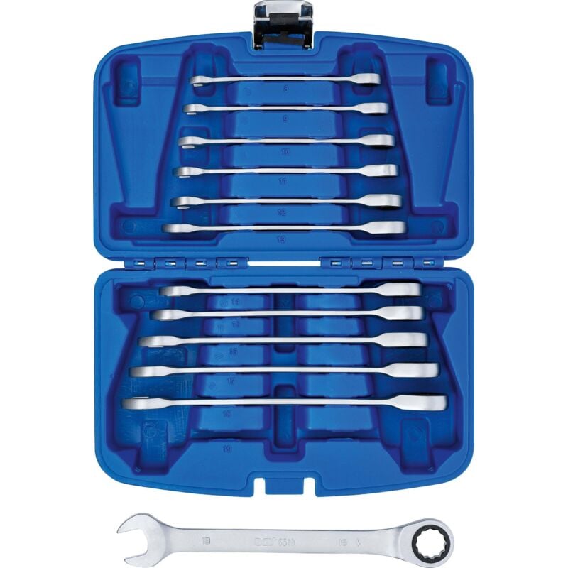 Bgs Technic - Jeu de clés mixtes à cliquet 8 - 19 mm 12 pièces