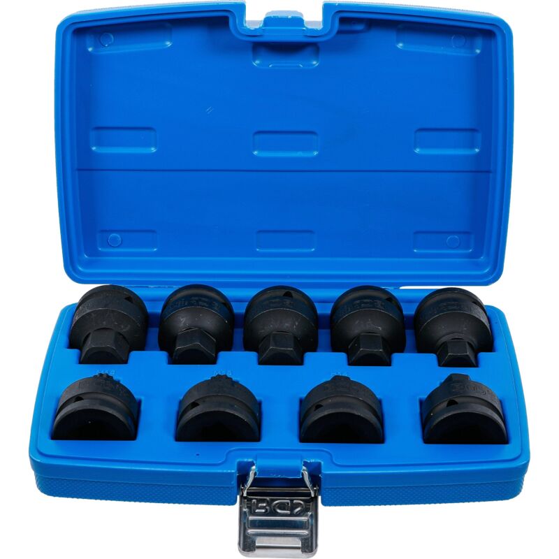 Jeu de douilles à embouts à choc transmission par six pans intérieurs 20 mm (3/4") denture multiple intérieure (pour XZN) 9 pièces