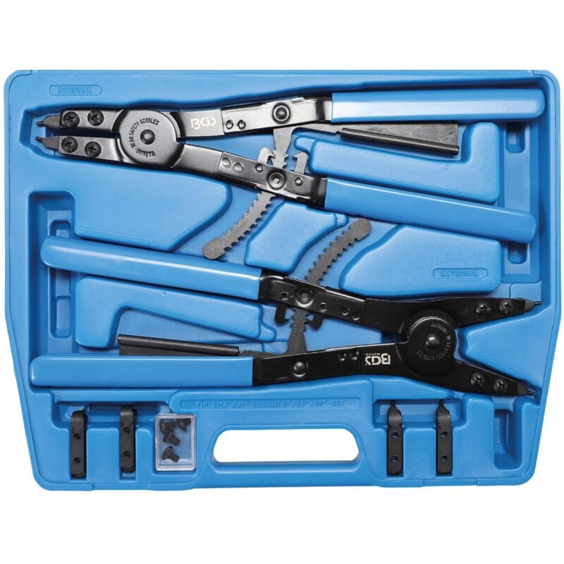Bgs Technic - Jeu de pinces à circlips pour véhicules utilitaires pointes échangeables 400 mm