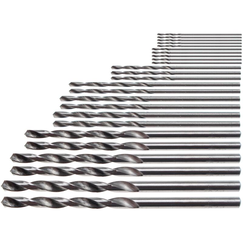 Juego de minibrocas HSS 0,5 - 3,0 mm 25 piezas