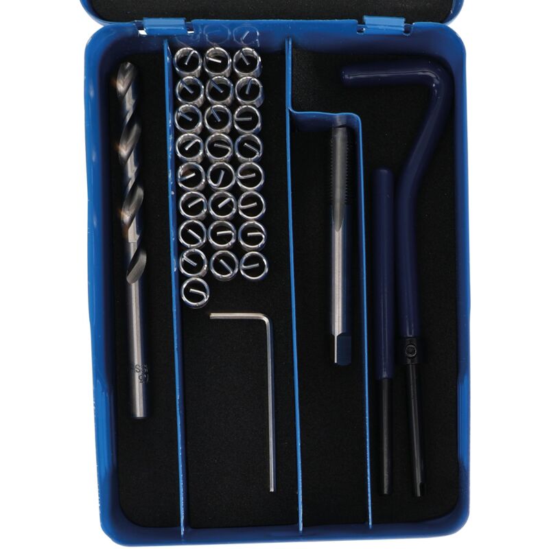 Juego de reparación de roscas M7 x 1,0 mm 29 piezas