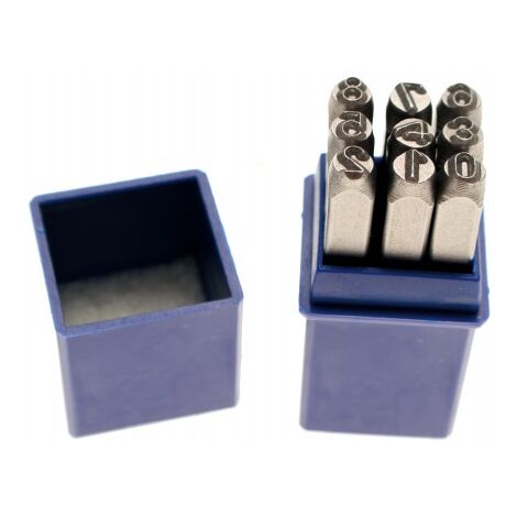 Bgs Technic – Kit de 9 chiffres à frapper 3 mm – Pour estampage fer et acier – Norme DIN 1451 – Précision pour marquage industriel