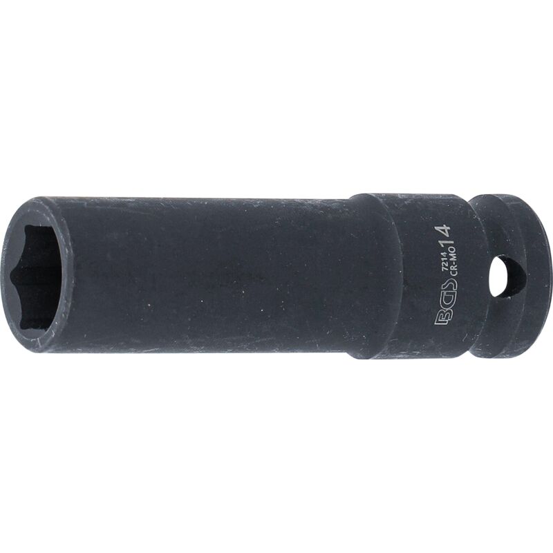 Image of Kraft-Steckschlüssel-Einsatz Sechskant, tief Antrieb Innenvierkant 12,5 mm (1/2') sw 14 mm