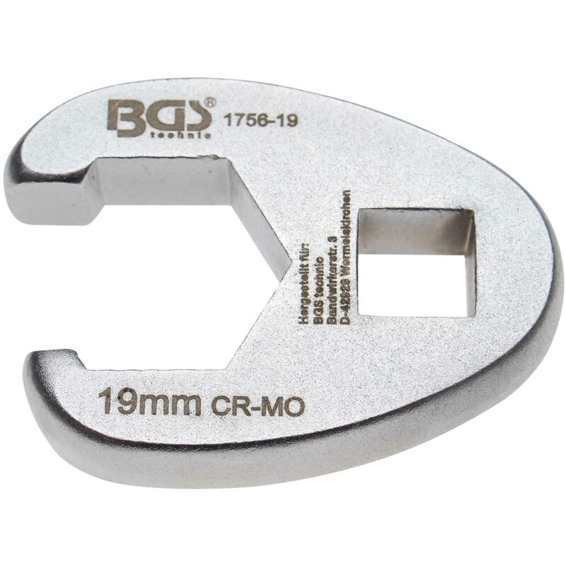 

Bgs 1756-19 | Llave Boca Hexagonal Abierta (Crowfoot) | Entrada 10 Mm (3/8") | 19 Mm