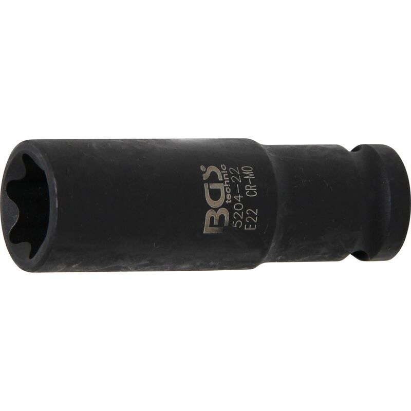 

BGS technic Llave de vaso de impacto E-Torx, larga | entrada 12,5 mm (1/2") | E22