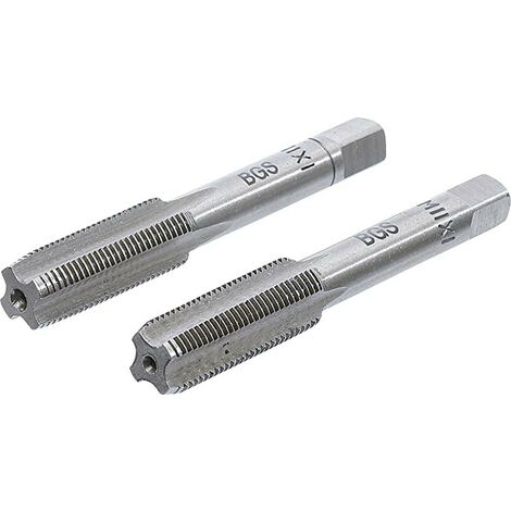 Bgs Technic – Lot de 2 tarauds M11 x 1.00 mm – Acier à outils GCr15 – Taraud ébaucheur et finisseur – Pour filetage métrique pas standard