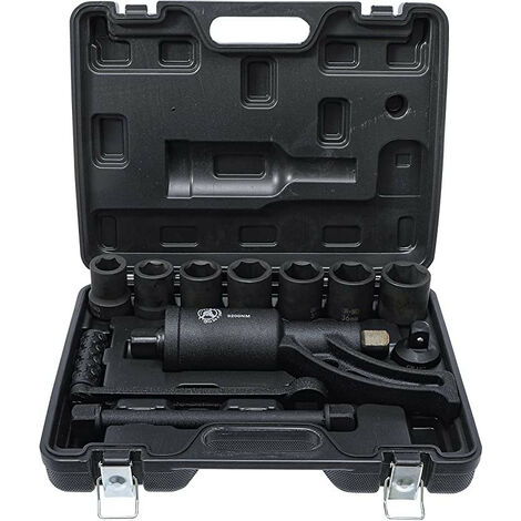 Bgs Technic – Multiplicateur de force couple 1 pouce – 7 douilles 6 pans de 24 à 38 mm – Couple max 3200 Nm – Coffret robuste inclus - effort-7