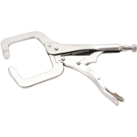 Bgs Technic – Pince étau col de cygne 280 mm – Acier forgé nickelé pour soudure carrosserie – Outil professionnel robuste