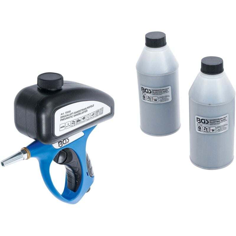 Pistolet de sablage pneumatique avec accessoires 3 pièces