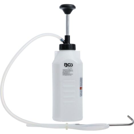 Bgs Technic – Pompe manuelle de transfert 1 litre – Tuyau flexible 50 cm – Pour huile et liquide de freins – Embout coudé pour zones difficiles