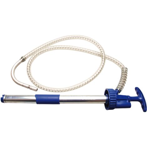 Bgs Technic – Pompe manuelle pour bidon plastique – Tuyau flexible PVC 1,27m – Débit 0,06 l/course – Protection anti-goutte intégrée