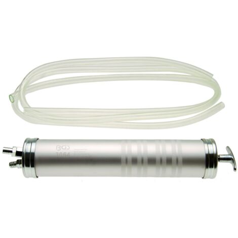 Bgs Technic – Pompe-seringue à huile aspirante et refoulante 500 cc – Double action pour vidange et remplissage – Tubes transparents inclus 1,20 m