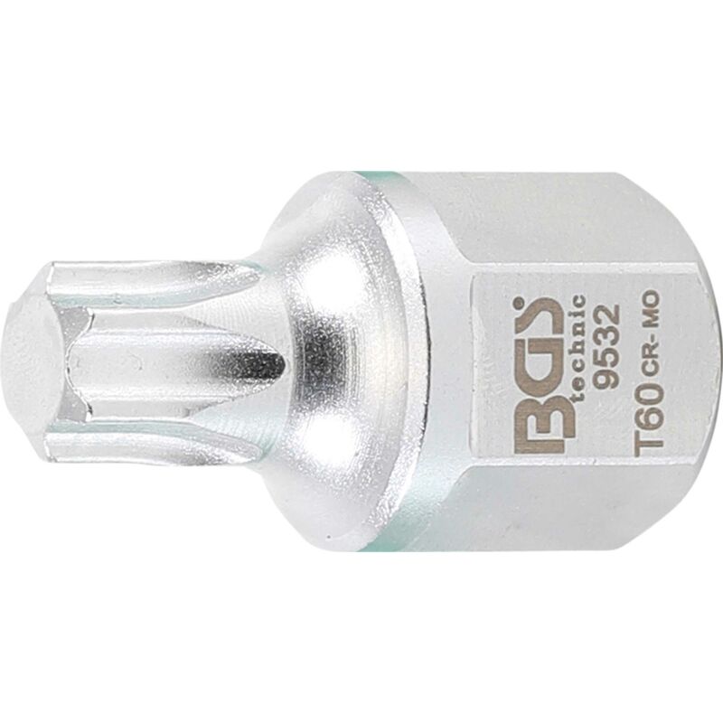 

Bgs 9532 | Punta De Vaso Para Correas Acanaladas | Entrada 12,5 Mm (1/2') | Hexágono Exterior 22 Mm | Perfil En T (Para Torx) T6