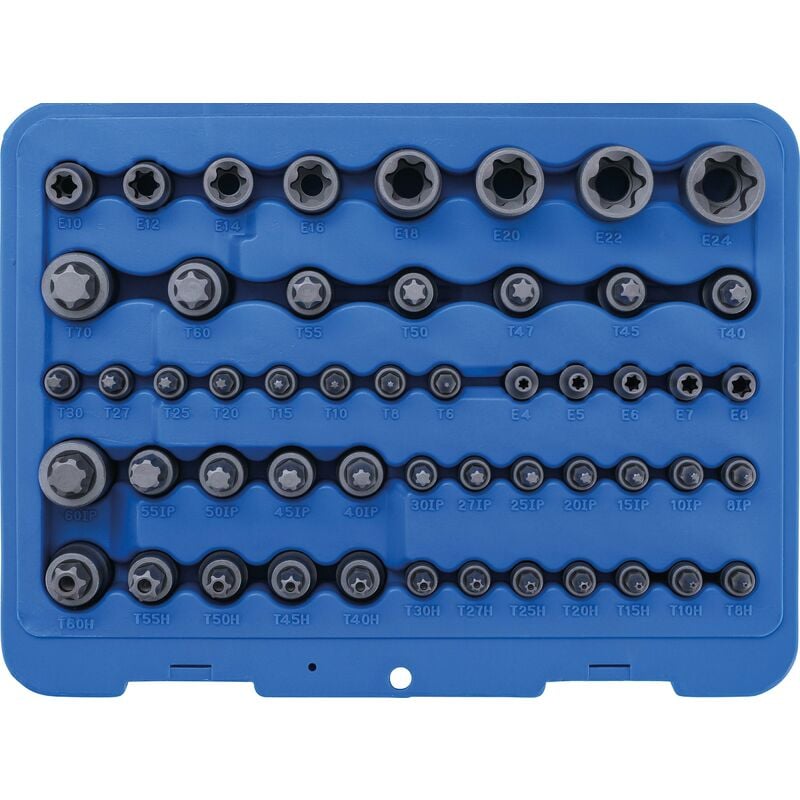 Image of Bgs Technic - Serie di inserti e bussole profilo a e / profilo a t (per Torx) / profilo a t (per Torx) con alesatura / profilo a tp (per Torx Plus)