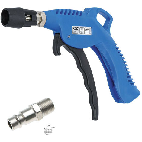 Bgs Technic – Soufflette à air comprimé avec buse Venturi – Débit d'air multiplié par 4 – Pour applications automobiles – Entrée d'air fileté 1/4 BSP